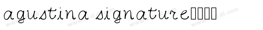 agustina signature字体转换